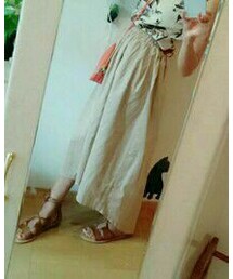 STYLEST | テールカットロングギャザースカート (スカート)