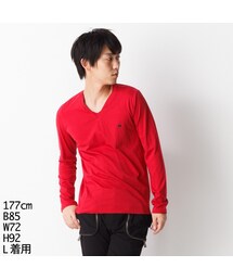 KATHARINE HAMNETT LONDON  | ロゴモチーフワンポイントロングTシャツ(men's)(Tシャツ/カットソー)