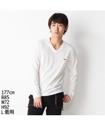 KATHARINE HAMNETT LONDON | ロゴモチーフワンポイント長袖Tシャツ(men's)(Tシャツ/カットソー)