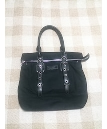 KATHARINE HAMNETT LONDON  | 持ち手レザーベルト帆布ショルダーバッグ(ショルダーバッグ)