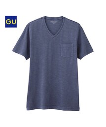 GU | ピグメントダイVネックT(半袖)(Tシャツ/カットソー)