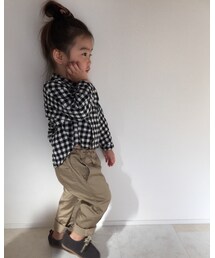 韓国 | 前と後ろで長さ違うのが可愛いのに娘デーブーすぎてお腹出ちゃう残念(シャツ/ブラウス)