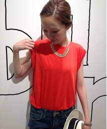 UNDER BAR RAW． | roll up tank(Tシャツ/カットソー)