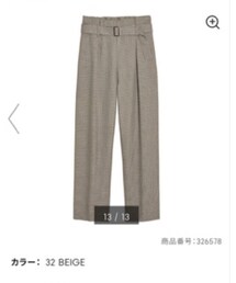 GU | ベルトタックテーパードパンツ〔チェック〕(パンツ)