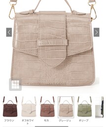 GRL | 2Wayクロコダイル柄スクエアショルダーバッグ【グレージュ】(ショルダーバッグ)