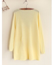 no brand | Yellow Long Sleeve Cardigan(カーディガン/ボレロ)