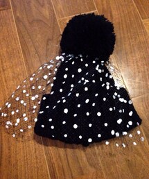 HONEY MI HONEY | ドットチュールつき(ニットキャップ/ビーニー)