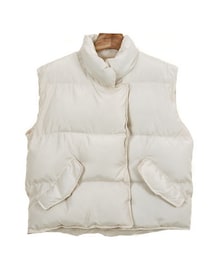 ダブルボタン中綿入りベスト(ダウンベスト)