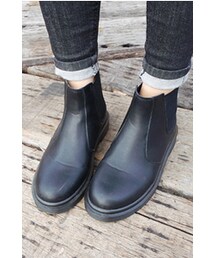 シンプルモダンサイドゴアブーツ(ブーツ)
