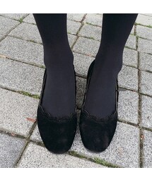 フリンジディテールミドルヒールパンプス(パンプス)