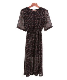 (ZEMMA.W) 小花柄ロング丈シフォンワンピース(ワンピース)