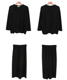 ルーズTシャツ&ワイドパンツセットアップ(ルームウェア/パジャマ)