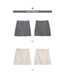 エレガントツイードセミAラインスカート(スカート)