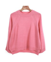 ワイド袖ラグランスリーブニット(ニット/セーター)