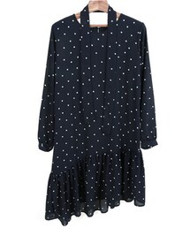 アシメヘムドットワンピース(ワンピース)