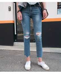 クラッシュブーツカットパンツ(デニムパンツ)