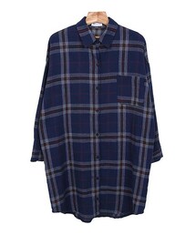 チェック柄シャツワンピース(ワンピース)