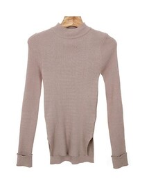 ロールアップスリーブニットトップス(ニット/セーター)