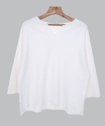 スリットネックルーズTシャツ(Tシャツ/カットソー)