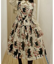 手作 猫咪花墙 | ジャンパースカート