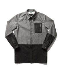 AFM | BOLD BLOCK LONG SHIRTS JACKET_BLACK(その他アウター)