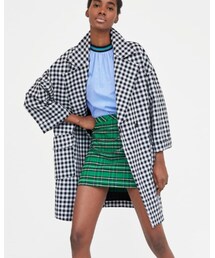 ZARA | チェック柄コート(ジャケット/アウター)