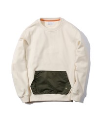 LIFUL MINIMAL GARMENTS. | NYLON POCKET SWEATSHIRT ivory(スウェット)
