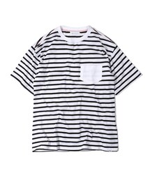 LIFUL MINIMAL GARMENTS. | DROP SHOULDER STRIPE PKT TEE(Tシャツ/カットソー)
