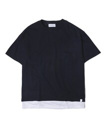 LIFUL MINIMAL GARMENTS. | LAYERED OVER TEE navy(Tシャツ/カットソー)