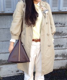 綿麻トレンチコート(トレンチコート)