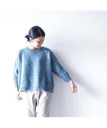 ichi | i c h i / shetland wool shaggy dog wide pull over　(カーディガン/ボレロ)