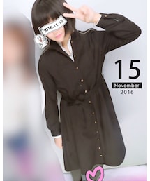 earth music&ecology | 真選組イメージミリタリーシャツワンピ(シャツワンピース)