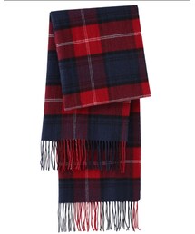 無印良品 | 無印良品 ウール大判織り柄ストール　６０×２００ｃｍ・バーガンディ(マフラー)