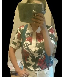 GU | ボタニカル柄ポロシャツ(ポロシャツ)