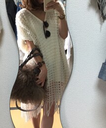 LE CIEL BLEU | ニットフリンジワンピ(ワンピース)