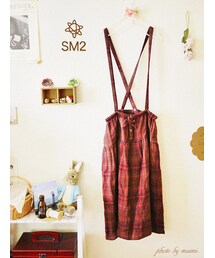 Samansa Mos2 | サスペンダー付きチェックスカート(スカート)