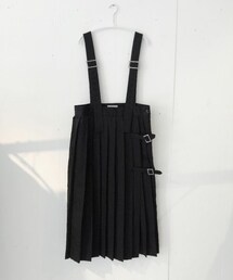 ha | za | ma | 経年真価のロングプリーツ吊りスカート(スカート)