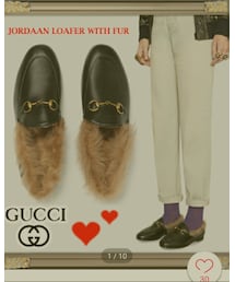GUCCI | ファーローファー(シューズ)