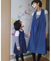 カーデなしver. | ボーダー×デニムワンピ☆何にでも合わせれそう(その他)