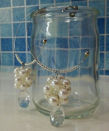 Handmade | 大きめフープのピアス☆自作(ピアス（両耳用）)