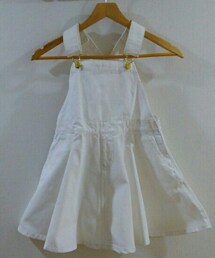abcd | 白デニムジャンスカ 130cm☆30%OFFで購入♡(デニムスカート)