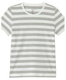 無印良品 | 白×ライトグレー　サイズS(Tシャツ/カットソー)