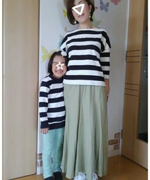 しましま母娘👕 | しましまズ👕 慌てて撮ったから母ボーダーinするの忘れてた💦(その他)