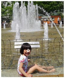 水遊び☆ | 今年初の水遊び☆大通公園の噴水(その他)