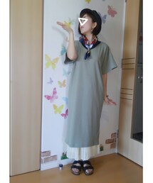 カーデなしver. | ゆったり半袖ロングワンピ♡しょうちゃんお帰り〜…チュッ😚💕(その他)