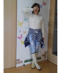 リアル通勤ver. | 雨降りなので長靴+ウィンドブレーカーで☔(その他)