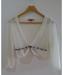 OZOC | 15年位前に購入☆レース編み模様が涼しい(カーディガン/ボレロ)