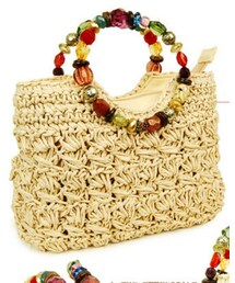 CAPPELLI | 2年前に購入☆手持ち部分の大きいビーズがカラフルでお気に入り♡(かごバッグ)