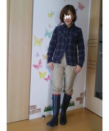 リアル雨降りver. | リアルコーデはジョグパン×レインブーツ☔(その他)