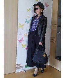 ライダースver. | ライダースを羽織って👍ホントに寒いからちょうど良い😅(その他)